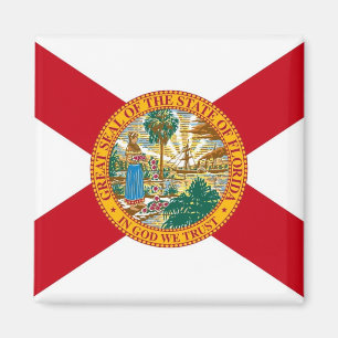 Magnet with Flag of Florida State - USA