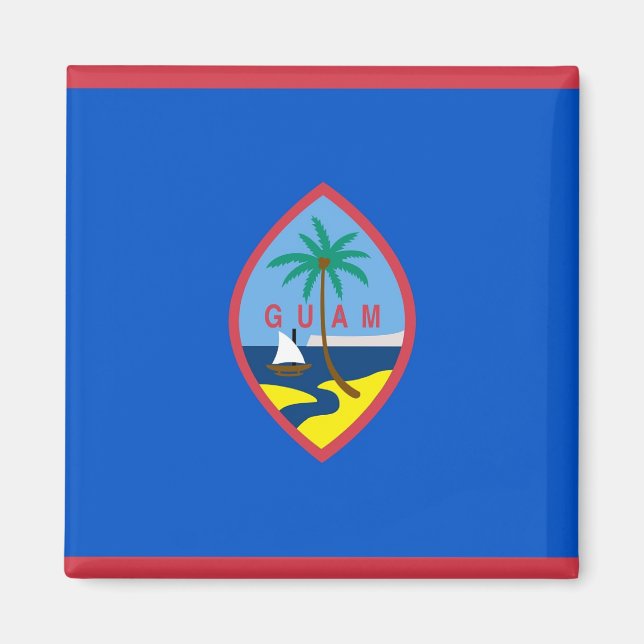 Magnet with Flag of  Guam - USA (Front)