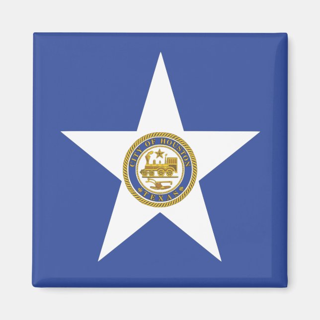 Magnet with Flag of Houston, Texas, USA (Front)