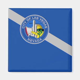 Magnet with Flag of Las Vegas City, USA