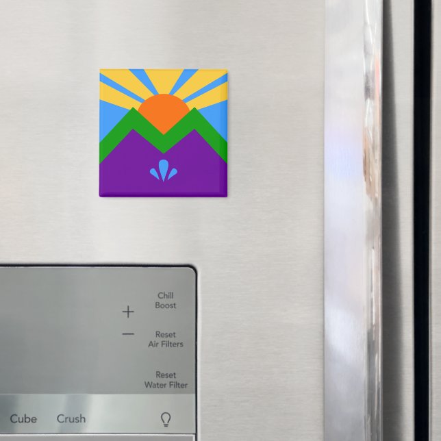 Magnet with Flag of Manitou Springs (In Situ (Fridge))
