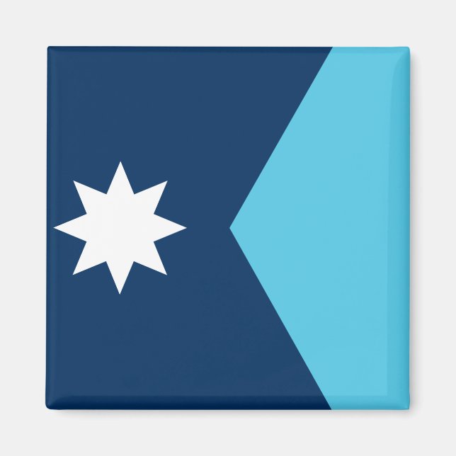 Magnet with Flag of Minnesota, USA (Front)