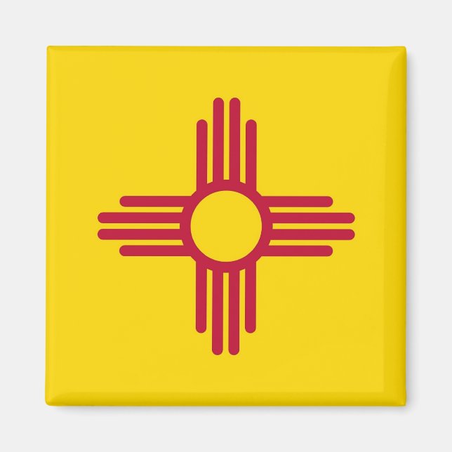 Magnet with Flag of New Mexico State - USA (Front)