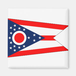Magnet with Flag of Ohio State - USA