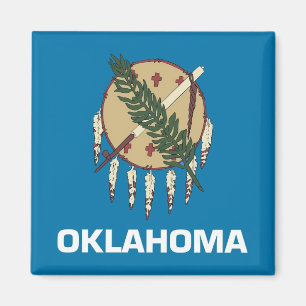 Magnet with Flag of Oklahoma State - USA