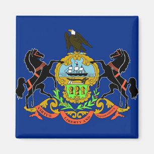 Magnet with Flag of Pennsylvania State - USA