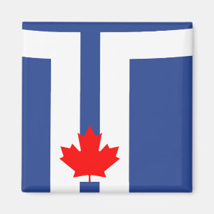 Magnet with Flag of Toronto, Canada