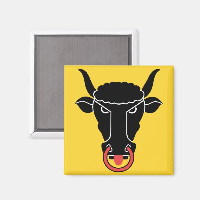 Magnet with Flag of Uri Canton, Switzerland (Front/Back)