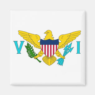 Magnet with Flag of Virgin Islands - USA