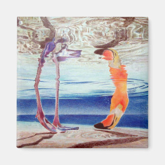 MAGNET WITH FLAMINGO