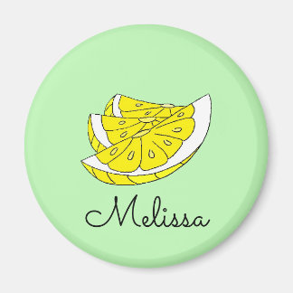 Magnet with fun lemon slice design