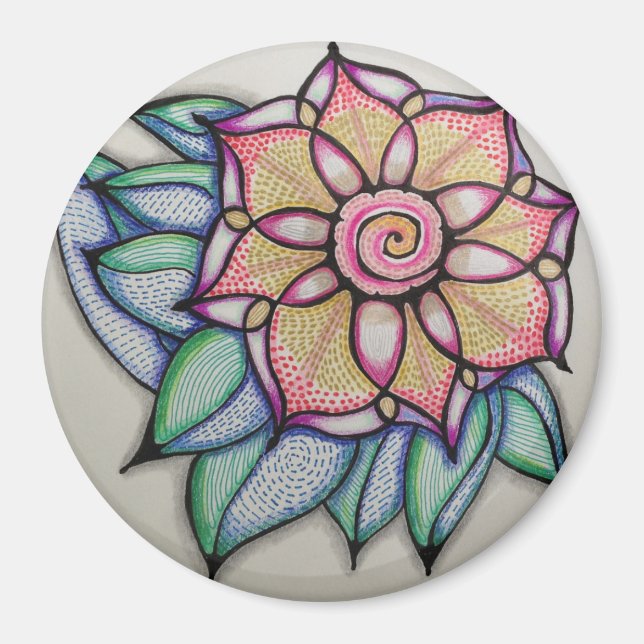 Magnet with Meditation Flower (Front)