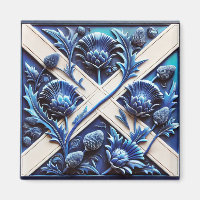 Magnet with Scottish Thistles Design