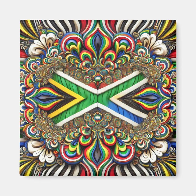 Magnet with South African Colours Design (Front)