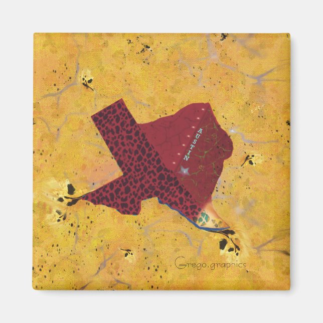 Magnet Yellow Rose in Austin, Texas (Front)