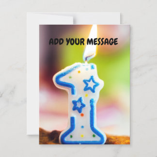 🎂 Magnetic 1st Birthday Keepsake Customisable Magnetic Invitation