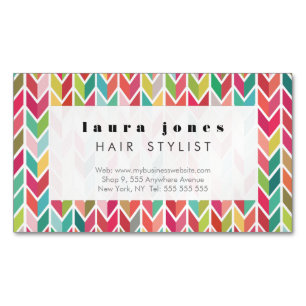 Magnetic Aztec Arrows Pattern Business Card