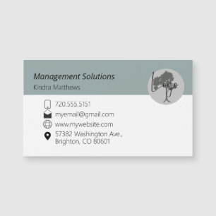 Magnetic Business Card add logo