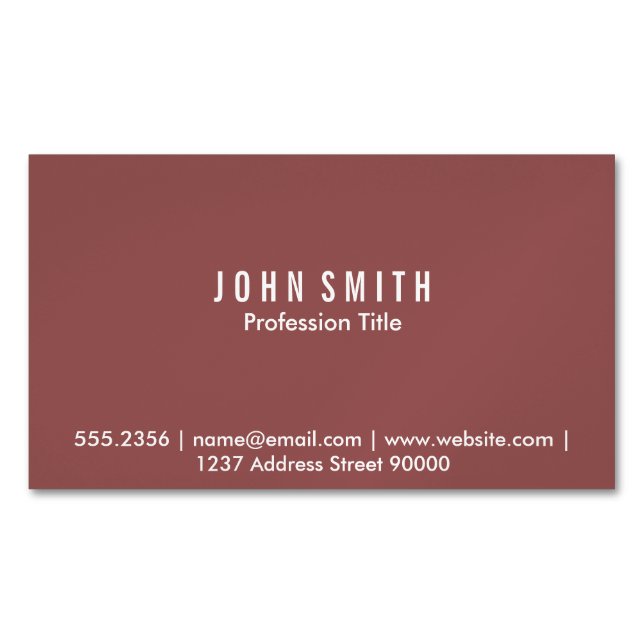 Magnetic Business Card (chestnut) (Front)