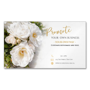 Magnetic Business Card Floral Template