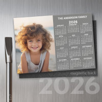 Magnetic Calendar - Photo Full Year View Modern