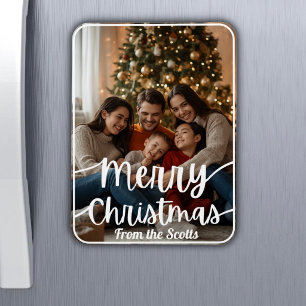 Magnetic Card - Custom Family Photo Christmas Card Magnet