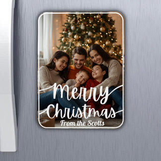 Magnetic Card - Custom Family Photo Christmas Card Magnet