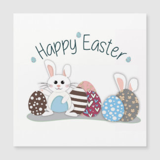Magnetic Card Easter Couple "Happy Easter"