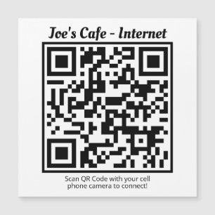 Magnetic Card / Refrigerator Magnet with QR Code