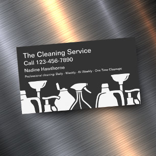 Magnetic Cleaning Service Design Magnetic Business Card