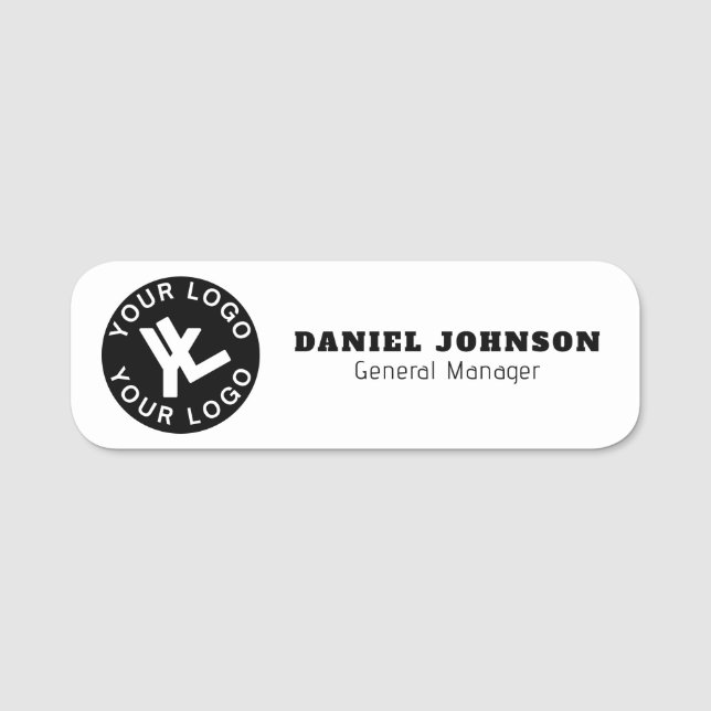 Magnetic Company Employee Custom Logo Name Tag (Front)