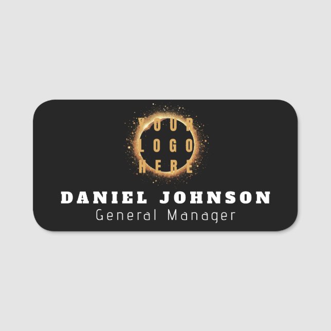Magnetic Company Employee Custom Logo Name Tag (Front)