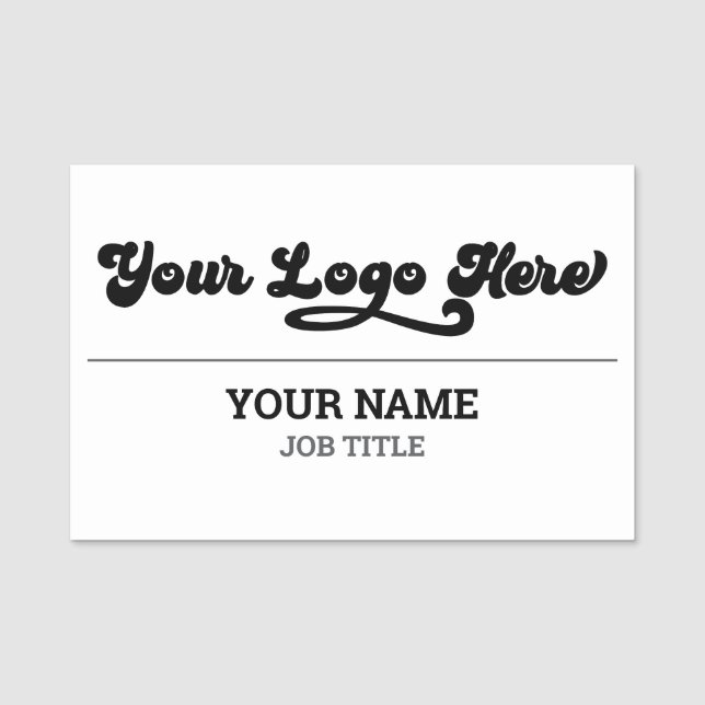 Magnetic Company Employee Name Tag (Front)
