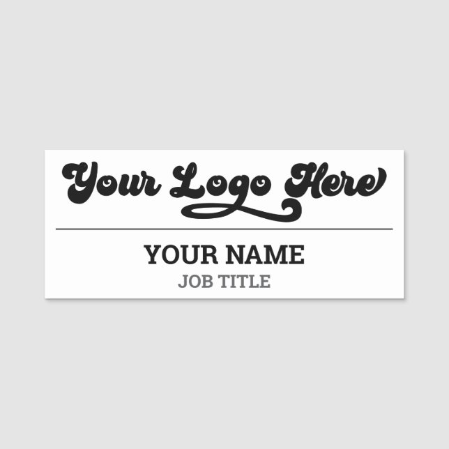 Magnetic Company Employee Name Tag (Front)