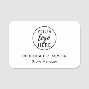 Magnetic Company Logo Employee Job Title Name Tag