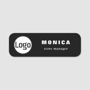 Magnetic Company Logo Employee Name and Job Title Tag