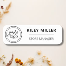 Magnetic Company Logo Employee Name Badge Tag