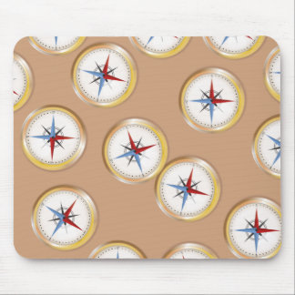 Magnetic Compass pattern Mouse Mat