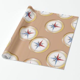 Magnetic Compass pattern Wrapping Paper