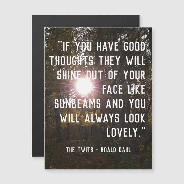 Magnetic Customisable Uplifting Quote - Roald Dahl (Front/Back)