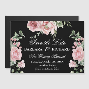 *Magnetic Elegant Floral Wedding Save the Date