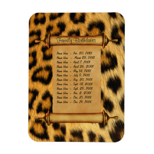 Magnetic Family Birthday Reminder - Customise Magnet