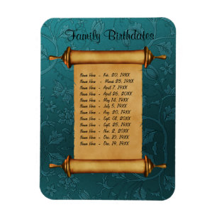 Magnetic Family Birthday Reminder - Customise Magnet
