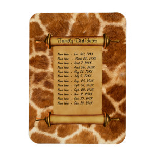 Magnetic Family Birthday Reminder - Customise Magnet