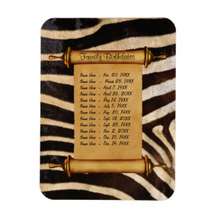Magnetic Family Birthday Reminder - Customise Magnet