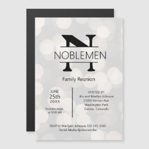 Magnetic Family Reunion Minimal Monogram Silver