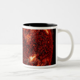 Magnetic field lines on the Sun 3 Two-Tone Coffee Mug