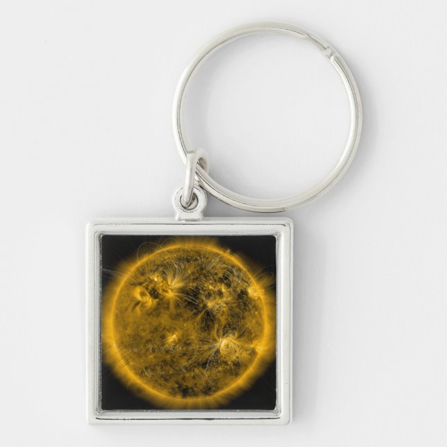 Magnetic field lines on the Sun Key Ring (Front)
