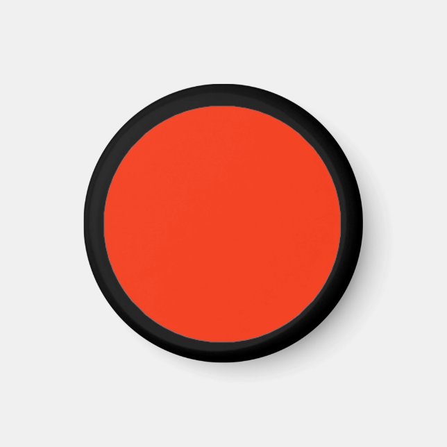 Magnetic Large Red RAINBO Black Game Piece Magnet (Front)