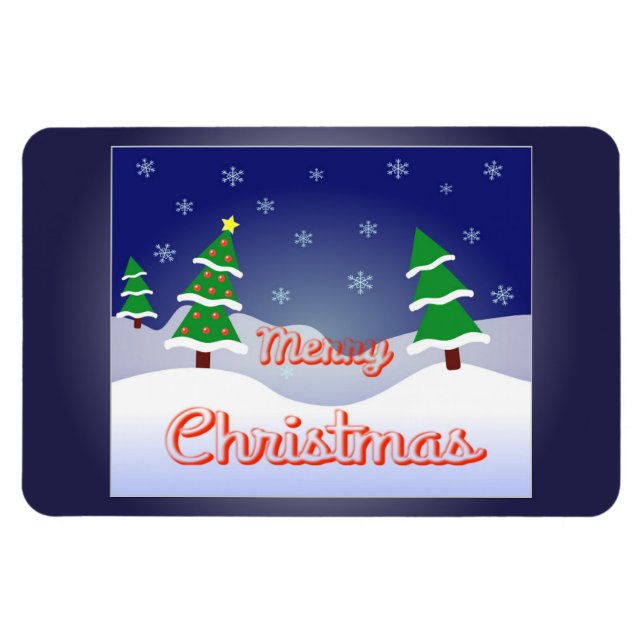 Magnetic Merry Christmas and a Happy New Year! Magnet (Horizontal)